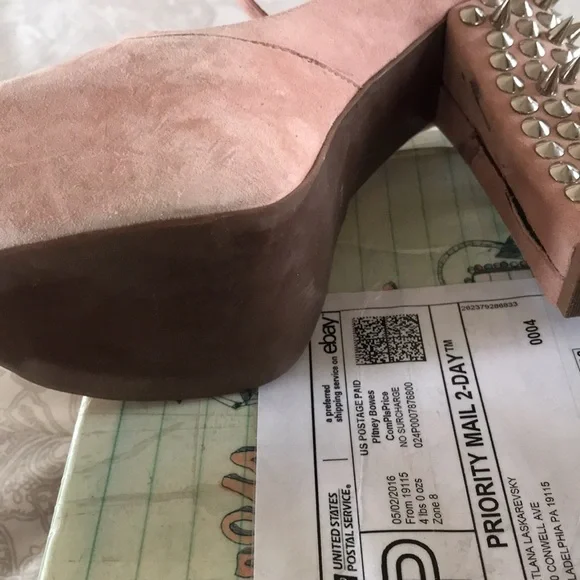 Jeffrey Campbell pink spiked Lita size 8 - Picture 6 of 6